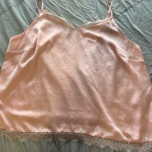 💚3/$25 Roaman's Pink Camisole with Lace Trim 22W